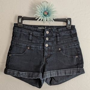Mossimo Black Denim High Rise Shorts